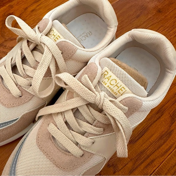 Rachel Zoe Tan and Cream Sneakers Size 10 - Picture 3 of 6